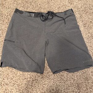 Vuori Heather Gray Swim Shorts 34 Waist
